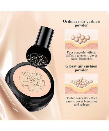 Mushroom Head Air Cushion CC Cream Foundation Full Coverage Moisturizing Oil Control Waterproof Long-Lasting Even Skin Tone Natural Cream Foundation for Mature Skin (Natural) - Buy Online on GoSupps.com