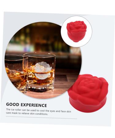 FRCOLOR Rose Face Ice Tray - 5pcs Silicone Mini Face Roller Cube Mold for Ice Circles & Popsicles - Food Grade & Reusable - Buy Online on GoSupps.com