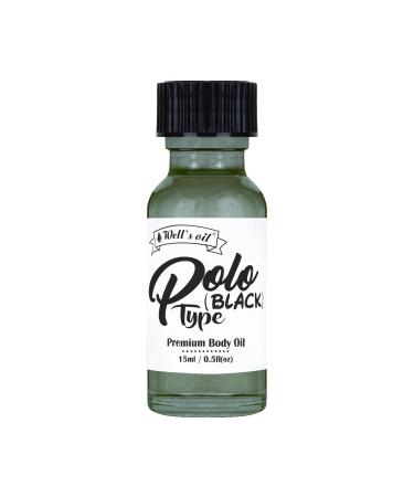 Well's Oil Perfume Oil - Inspired by P.Black | Woody & Fresh notes | Long-Lasting | Paraben-Free (0.5 Fl Oz / 15 ml) Polo Black