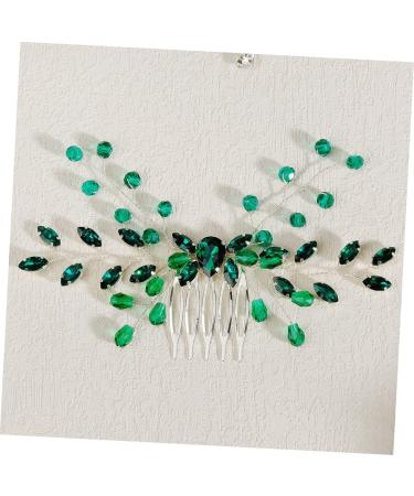 DOITOOL Hair Accessories for Women Rhinestone for Hair Rhinestone Hair Side Comb Updo Hair Accessories Wedding Headpiece for Bride Green Hair Accessories Women's Wild Hair Comb Crystal - Buy Online on GoSupps.com