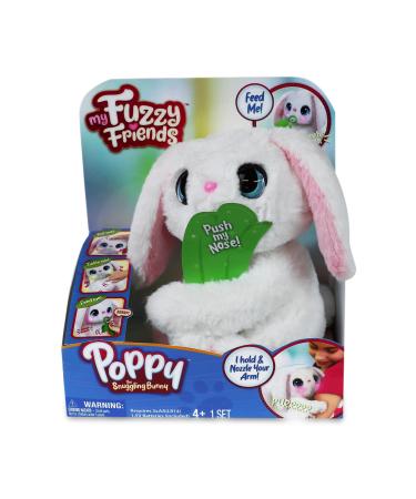 My Fuzzy Friends Poppy The Snuggling Bunny Interactive Plush Pet Kids Toy Loveable and Lifelike Companion for Boys and Girls Aged 4 Years Plus with Over 50 Sounds and Reactions