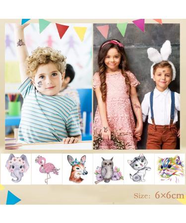 Animal Theme Temporary Tattoos for Kids - Zoo Patterned Body Art for Boys and Girls | Waterproof Toddler Tattoos - 36 Sheets - Buy Online on GoSupps.com