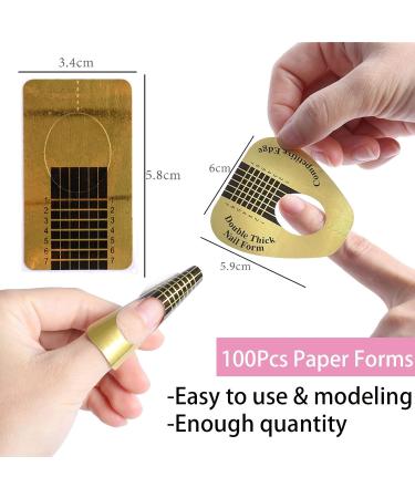 Nude Color Nail Extension Gel Kit with Nail Brush & 100Pcs Forms - UV/LED Builder Gel for Nails Art Beginners - Buy Online on GoSupps.com