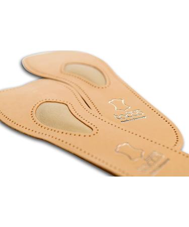 Premium 3/4 Leather Insoles for Women | Metatarsal Arch Support | Toe-Free Design | Fits Pumps, Heels, Casual Shoes | Size 38 EUR/US L7 - Buy Online on GoSupps.com