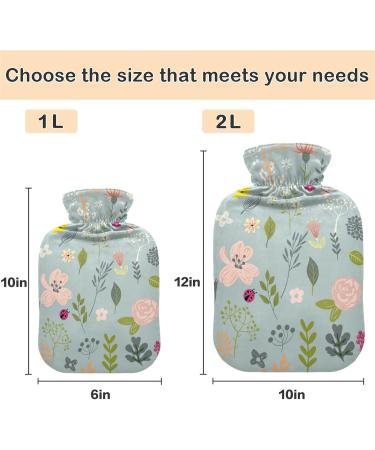 Buy Naanle Vintage Flowers Heat Bottle - 2L Transparent Warm Water Bottle for Pain Relief & Cold Therapy | Ideal Bed Hand & Feet Warmer - International Shipping Available - Buy Online on GoSupps.com