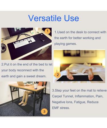 Grounding Mat Universal Grounding Pad for Computer Foot and Bed Grounded Foot Therapy Relieve Pain Inflammation Negative Ions Carpel Tunnel for Better Working and Playing Games(39 x 11.8 ) - Buy Online on GoSupps.com