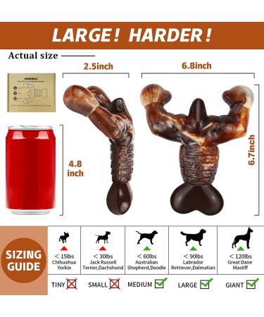 MOXIKIA Tough Dog Bone Chew Toy - Indestructible & Real Bacon Flavored - For Aggressive Chewers - Durable Toy for Medium/Large Breed Dogs - Buy Online on GoSupps.com
