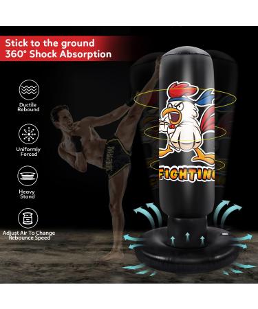 HITOP Punching Bag for Kids and Adults - Extra Large Heavy Duty Inflatable Boxing Bag with Stand - Perfect Karate Gift for Boys, Kids, and Men - Buy Online on GoSupps.com