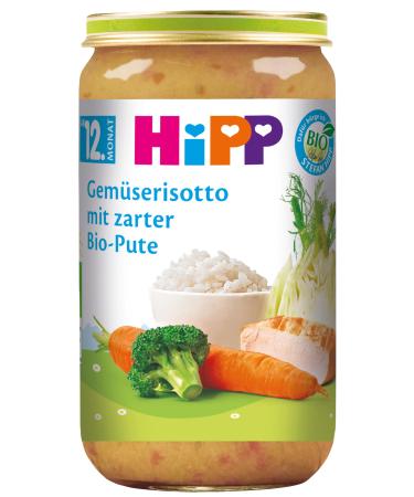 HiPP vegetable risotto with tender organic turkey pack of 6 (6 x 250 g) H 6800 G.-risotto/turkey 250g 250g G.-risotto/turkey