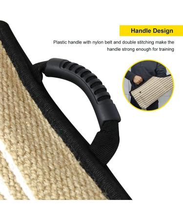 Dog Bite Sleeve Training Protection Bite Protection Sleeve Soft Jute Cover for Bite Protection Sleeves Handmade with a Handle for Dog Training- Black - Buy Online on GoSupps.com