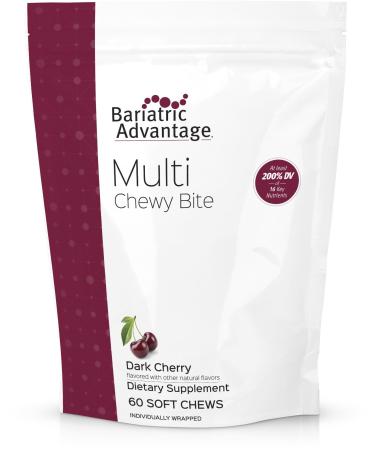 Bariatric Advantage Multi Chewy Bite Soft Chew Multivitamin for Bariatric Surgery Patients Including Gastric Bypass and Bariatric Sleeve - Dark Cherry Flavor 60 Count 60 Count (Pack of 1) - Buy Online on GoSupps.com