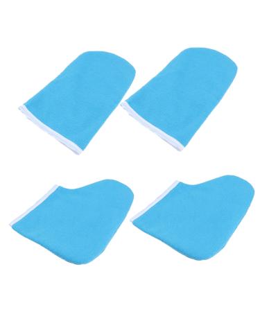 minkissy 2 Sets Paraffin Wax Work Gloves wax work Cotton Mittens parrafin wax mitts and booties paraffin glove wax socks nursing accessories paraffin accessories foot heater