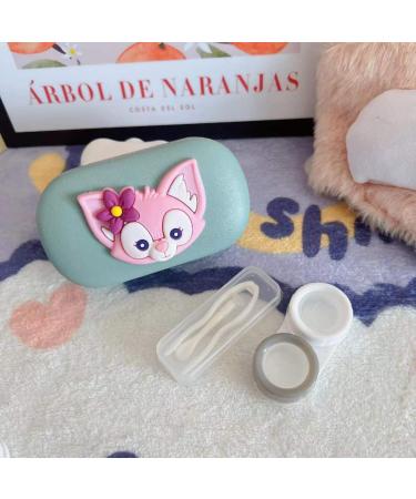 FLYRANGOOV Cute Cartoon Princess Contact Lens Etui | Portable 4-Part Storage Box for Travel | Stylish Contact Lens Case (Taro Lila-SchneebegleiterBox) - Buy Online on GoSupps.com