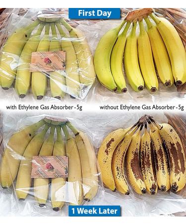 Fresh & Fresh 5 Gram (60 Pack) Produce Saver Ethylene Gas Absorber - Produce Freshness Packets to Extend Freshness of Vegetables Flowers Fruits Banana Kiwi Tomato Avocado 60 5 Gram - Buy Online on GoSupps.com