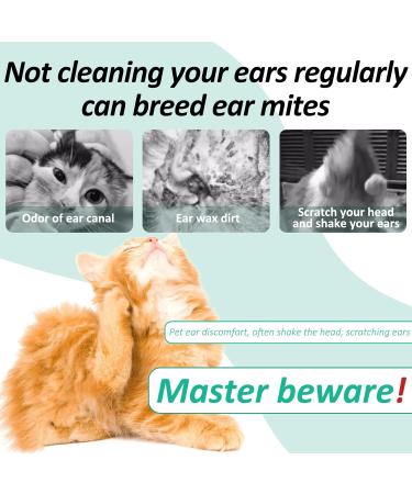 AIKUWWOIRQIA Dog Ear Cleaner 60ml - Antibacterial Drops for Infections, Yeast, and Irritation in Dogs and Cats - Buy Online on GoSupps.com