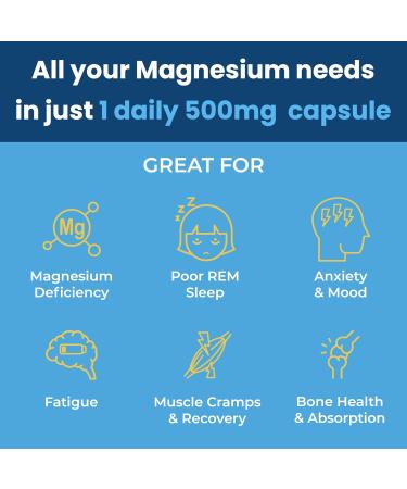 Magnesium Supplement with Glycinate Citrate Malate & Oxide Plus Moringa Oleifera with Vitamin C Omega 3 & Amino Acids - Boosts Energy Mood Memory - Buy Online on GoSupps.com