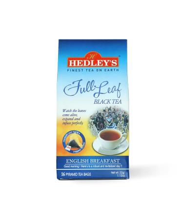 Hedley s English Breakfast Tea (16 Pyramid tea bags) Large-leaf 100% Pure Ceylon Tea with Enticing Flavor and Aroma