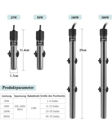 Fedour 300W Digital Aquarium Heater for 100-250L Fish & Turtle Tanks - Perfect Temperature Control for Salt & Fresh Water - Buy Online on GoSupps.com