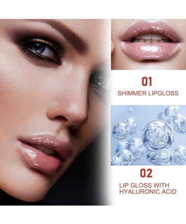 Buy Lip Gloss Gift Set | Hydrating & Plumping 6 Shimmer Colors Vegan & Cruelty Free Paraben Free - Buy Online on GoSupps.com