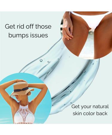 Razor Bump Treatment for Bikini Area - Ingrown Hair Serum for Men & Women | Dark Spot Corrector | Made in USA | Say Goodbye to Razor Burns - Buy Online on GoSupps.com