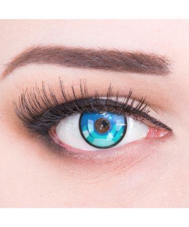 Meralens Anime Arc 3 Blue Crazy Fun Colored Contact Lenses Annual No Prescription Free Container Perfect for Carnival Halloween & Cosplay 2023 - Buy Online on GoSupps.com