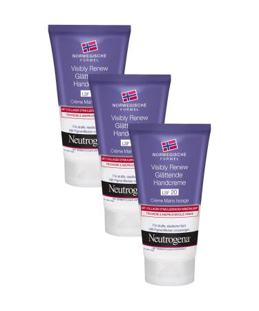 Neutrogena Visibly Renew Smoothing Hand Cream 3 x 75 ml