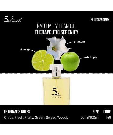 F91 Women Perfume Bottle - Natural and Therapeutic Scent - Made with Natural Perfume Ingredients - Citrus Fresh Fruity Green Sweet Woody notes - Gifts For Her - 50ml 1.7oz 1.7 Fl Oz (Pack of 1) - Buy Online on GoSupps.com