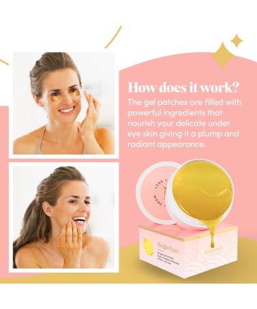 Linduray Skincare 24K Gold Collagen Under Eye Mask - Bright Eyes Anti Aging Treatment - Buy Online on GoSupps.com