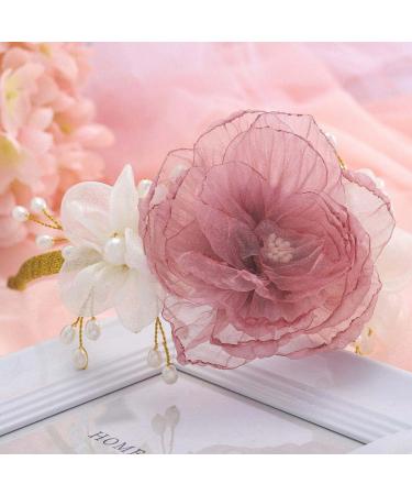 IYOU Girls Princess Headband Pink Flower Hair Bands Pearls Birthday Wedding Communion Hair Accessories for Kids - Buy Online on GoSupps.com