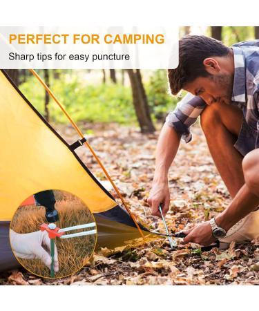 Galvanized Steel Heavy Duty Tent Stakes - 8pc-Pack - Orange - Buy Online on GoSupps.com