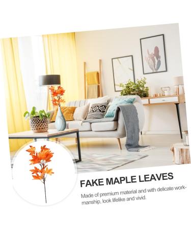TOPBATHY 12 Pcs Artificial Maple Leaf Twig Cutting Decorations for Home Simulation Maple Branch Decor Thankgiving Leaves Spray Fake Twig Stem Flower Party Leaves Autumn Plastic Accessories - Buy Online on GoSupps.com