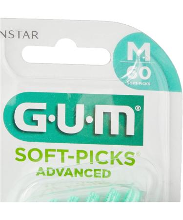 GUM 650 SOFTPICKS Advanced Regular - 60 Pieces Green/White | Best Oral Care Accessory for Sensitive Gums - International Shipping Available - Buy Online on GoSupps.com