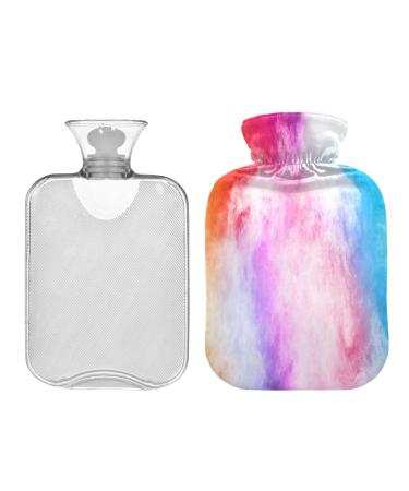 Colorful dust-Explode heat bottle 1 l winter heat bottle hot water bottle soft plush cover hand feet warmer for children men women