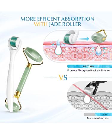 Derma Roller Microneedle Kit for Facial and Body Skin, Hair Growth and Scalp Treatment - Green - Buy Online on GoSupps.com