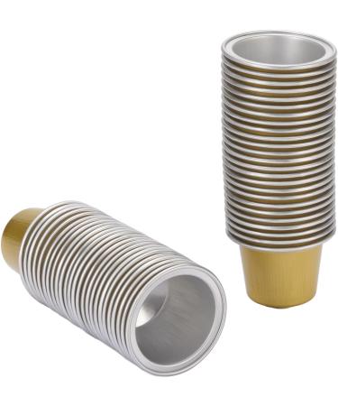  Masyrt Premium Aluminum Foil Cover 50% 15ml Coffee Capsules with Spoons and Brush Heat Seal Lids for Coffee Capsules (Gold) - Buy Online on GoSupps.com