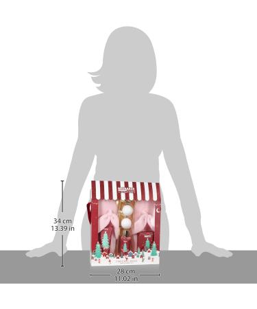 Brubaker Cosmetics Winter Berries Bathing & Shower Set - 6-Part Gift Set with Plush Pink Slippers - Perfect Christmas Gift for Girlfriend - Buy Online on GoSupps.com