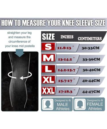 7mm Neoprene Compression Knee Sleeves - 1 Pair | Support for Cross Training, Weightlifting, Powerlifting, Squats, Basketball | Large Black - Buy Online on GoSupps.com