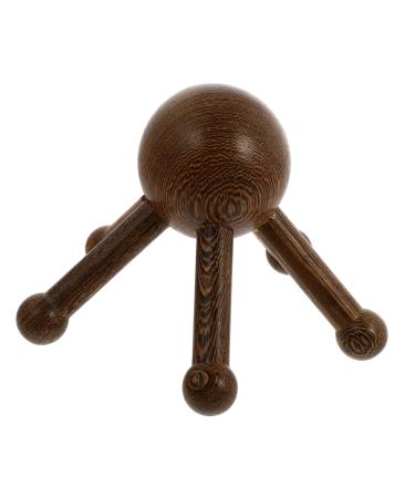 Frcolor 1stk massager with five claws Thai massage devices made of wood Creative head massage clerk scalp massage chamois clothes head and claw massage devices