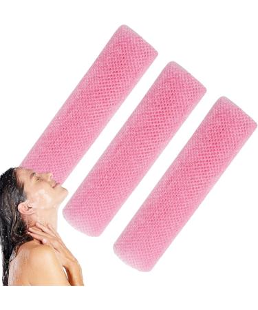 yanzisura Net Back Scrubber for Shower - Net Scrubber Nylon Mesh Skin Smoother Bath Towel | Elastic Bath Sponges for Daily Use Women & Men Bathing Pink - Buy Online on GoSupps.com