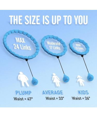 JKSHMYT Weighted Hula Hoop for Adults Weight Loss - Infinity Hoop Fit Plus Size 47 Inch - Exercise Hoola Hoop for Women and Beginners - Blue - Buy Online on GoSupps.com