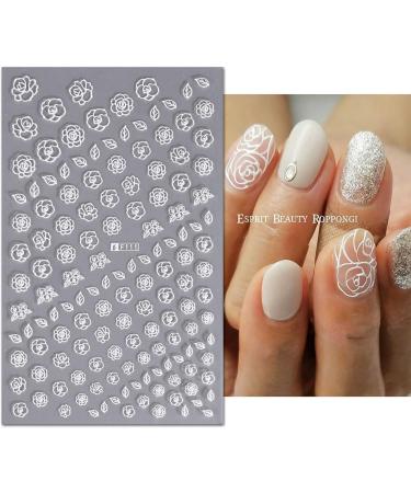 JMEOWIO 9 Sheets Spring White Flower Nail Art Stickers Decals Self-Adhesive Summer Floral Nail Supplies Nail Art Design Decoration Accessories - Buy Online on GoSupps.com