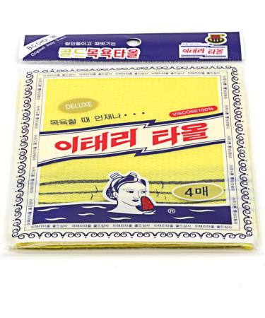 Korean Exfoliating Towel Washcloth Mitts 12pcs - GOLDSANGSA (Green4 Red4 Yellow4) | Korean Italy Towel for Skincare Exfoliation - Buy Online on GoSupps.com