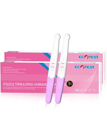ECOTEST 2 pieces Follicle Stimulating Hormone Rapid Test FSH Self-Test Follicle Stimulating Hormone Rapid Test