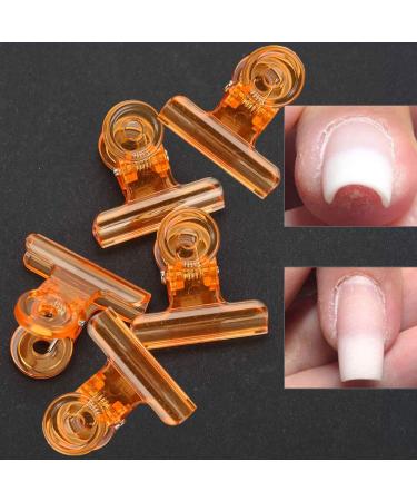 5Pcs Curve Nail Extension Clips - Nail Shaping Tools in 4 Colors (Orange) | Perfect for Gel Nail Forms - Shop Now! - Buy Online on GoSupps.com