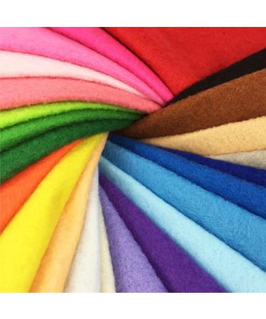 Flic-Flac 1.4mm Soft Felt Fabric Sheet Assorted Color Pack - 24pcs DIY Craft Sewing Squares Nonwoven Patchwork (20*30cm) - Buy Online on GoSupps.com