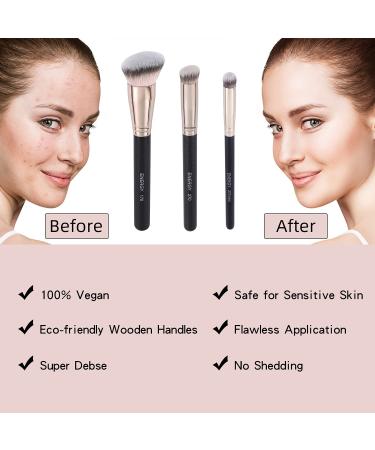 ENERGY Makeup Brushes Set | Pro Kabuki Foundation Brushes for Liquid & Cream | Premium Synthetic Bristles for Flawless Application - Buy Online on GoSupps.com