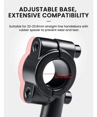 Hipeak Bike Mirror 1 Pair - Wide Angle Adjustable Handlebar Rearview Mirror for Enhanced Bicycle Safety - Buy Online on GoSupps.com