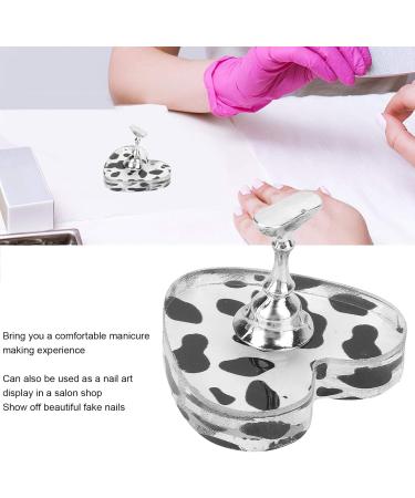Nail Practice Holder Free DIY Manicure Tool Nail Display Stand Cow Texture Fade Resistant for Nail Artists for Home for Salon (Sliver) - Buy Online on GoSupps.com