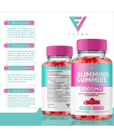 Apple Cider Vinegar Slimming Gummies for Weight Loss | It Works Keto Diet | Appetite Suppressant & Fat Burner for Women - 60 Gummies - Buy Online on GoSupps.com