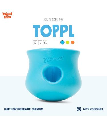 Zogoflex West Paw Toppl Toy - 8cm Aqua Blue - Durable Non-Toxic Perfect for Small Dogs - International Shipping Available - Buy Online on GoSupps.com
